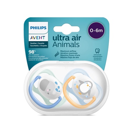 Philips Avent Ultra Air 2'li Emzik 0 - 6 Ay Mavi