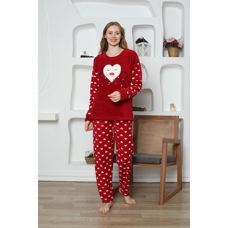 Kadın Welsoft Kışlık Polar Pijama Takımı 190123 001