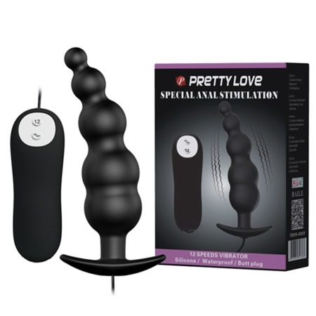 Hızlı Express Pretty Love 12 Titreşimli G-Spot Prostat Stimülatör Anal Vibratör Zenci Penis