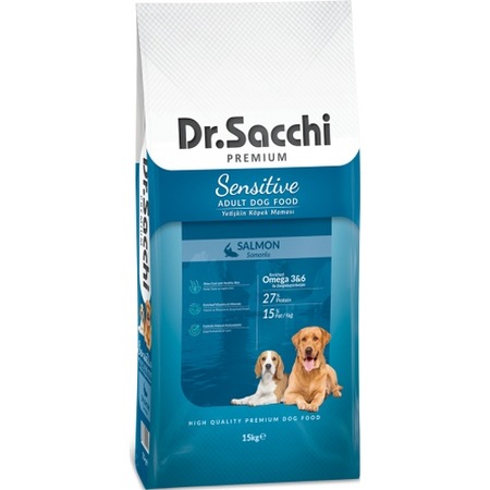 Dr.Sacchi Premium Sensitive Somonlu Yetişkin Köpek Maması 15 KG