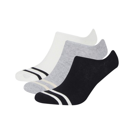 Defacto Erkek 3lü Pamuklu Sneaker Çorap D9950axnskr1 Çok Renkli