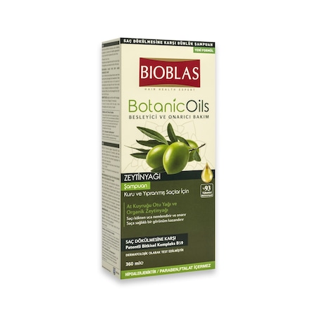 Bioblas Botanic Oils Zeytinyağlı Yıpranmış Saçlar Şampuan 360 ML