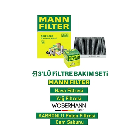 Wöbermann+mann Vw Polo 1.4 16v Filtre Bakım Seti 1999-2001 Cus-cyz-cut 3k