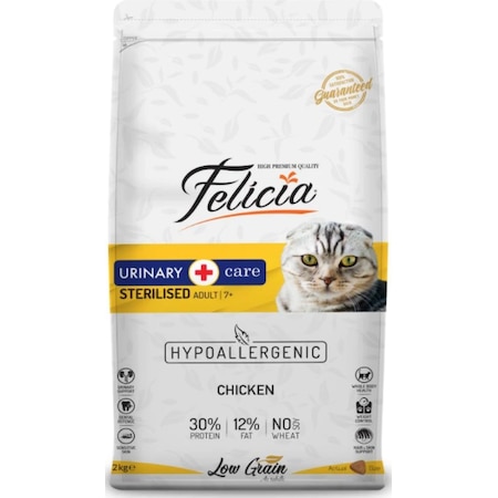 Felicia Sterilised Adult Tavuklu Düşük Tahıllı Kısır Kedi Maması 12 KG