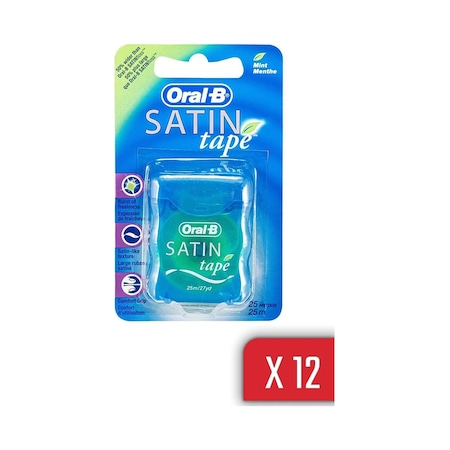 Oral-B Satin Tape Naneli Diş İpi 12 x 25 M