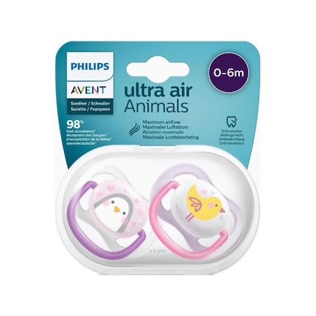 Philips Avent Ultra Air Animals Emzik 2'li 0 - 6 Ay