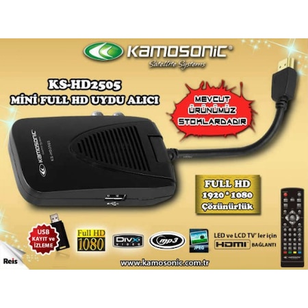 KAMOSONIC KS-HD2505 FULL HD HDMI UYDU ALICISI