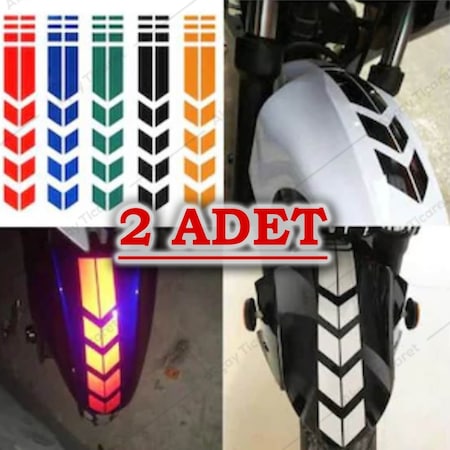 2 Adet - Motorsiklet Şerit Sticker Çamurluk Sticker Motorsiklet