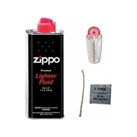 Zippo Benzin Çakmak Taşı ve Fitil 3 Parça Set