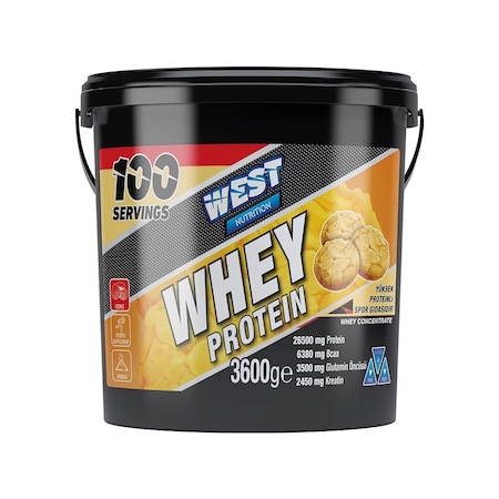 West Nutrition Whey Protein Tozu 3600 Gr 100 Servis + Hediye