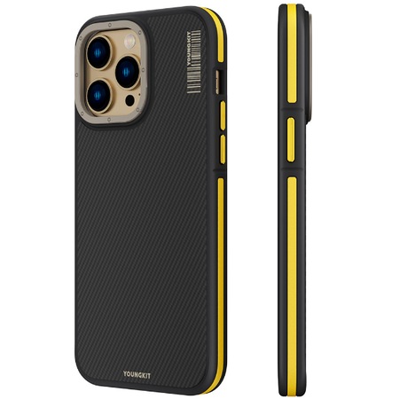 Youngkit Iphone 14 Pro Uyumlu Magsafe Şarj Özellikli 600d Kevlar Kılıf Sarı
