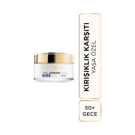 L'Oreal Paris Yaş Uzmanı 50+ Kırışıklık Karşıtı Yenileyici Gece Kremi 50 ML