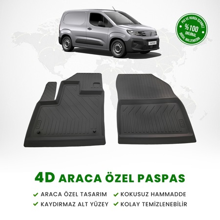 Peugeot Partner Panelvan 4d Havuzlu Paspas Ön 2 Parça 2019 Mode