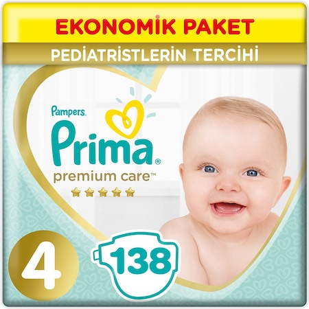 Prima Premium Care 4 Beden Ekonomik Paket 9-14 KG 3 x 46 138 Adet