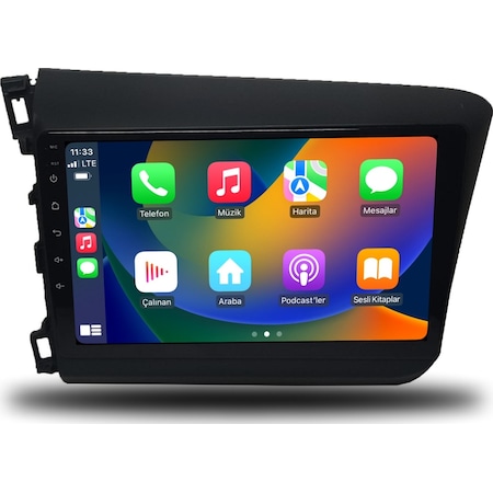 Oskodi Honda Civic Fb7 Android Carplay Multimedya 2012-2015 2gb Ram + 32gb Hafıza