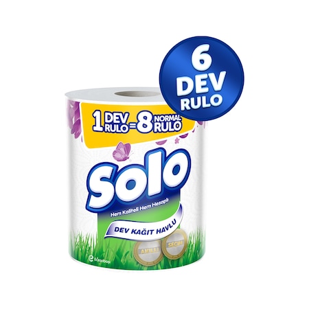 Solo Dev Rulo Kağıt Havlu 6 x 8'li