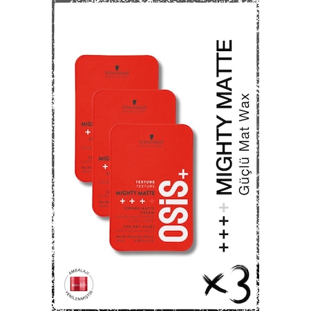 Osis Mighty Matte Güçlü Tutucu Mat Wax 3 x 100 ML