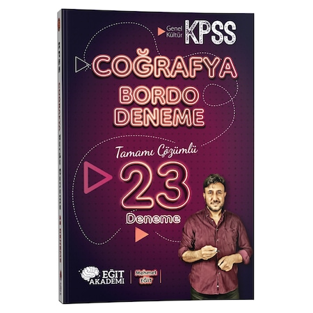 KPSS Coğrafya Tamamı Çözümlü 23 Bordo Deneme Sınavı Mehmet Eğit