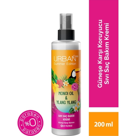 Urban Care Monoi Oil&Ylang Ylang Yağı İçeren Güneş Sonrası Koruyucu Sıvı Saç Bakım Kremi 200 ML