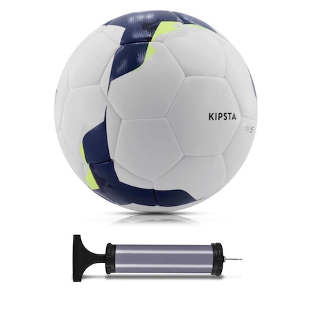 Kipsta Hibrit Futbol Topu Pompa Hediyeli F500 Dikişli FIFA BASIC Onaylı 5 Numara 445 Gr Beyaz