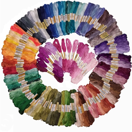 Almila 150 Farklı Renk Etamin Kanaviçe Bileklik Brezilya Nakış Ip