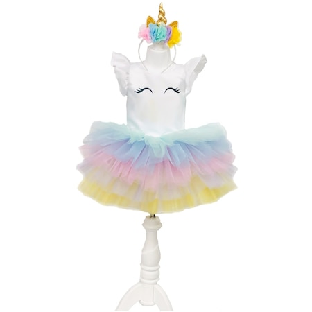 Unicorn Model Kız Çocuk Bebek Abiye Elbise Kostüm (423898411)