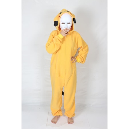Yetişkin Pikachu Kostümü Rahat Pijama Kostümü
