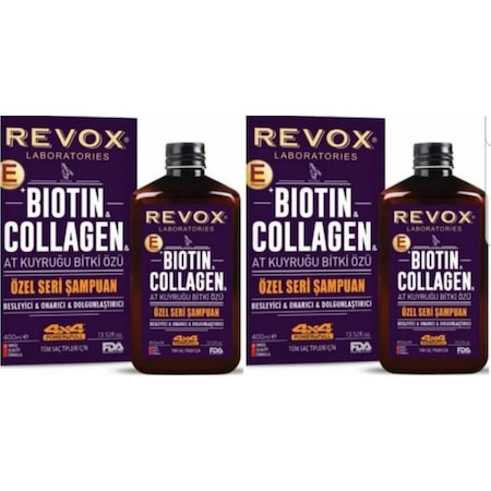 Revox Biotin ve Collagen At Kuyruğu Bitki Özlü Şampuan 2 x 400 ML