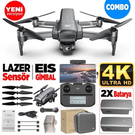 SJRC F22S Pro Combo 4K Kameralı Drone Seti - 2 Batarya - 3.5 KM Menzil - Engel Algılama + 35 Dakika Uçuş Süresi + Çanta + EIS Stabilizasyon