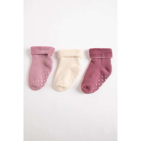 Defacto Kız Bebek 3'lü Pamuklu Havlu Çorap Y7807A2NSKR1