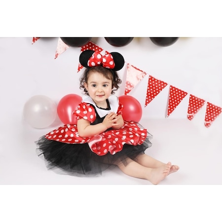 Minnie Mouse Kız Çocuk Doğum Günü Elbisesi & Parti Kostümü