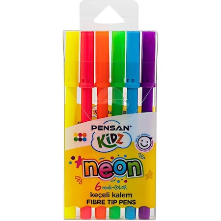 Keçeli Kalem 6 Lı Neon Renkler