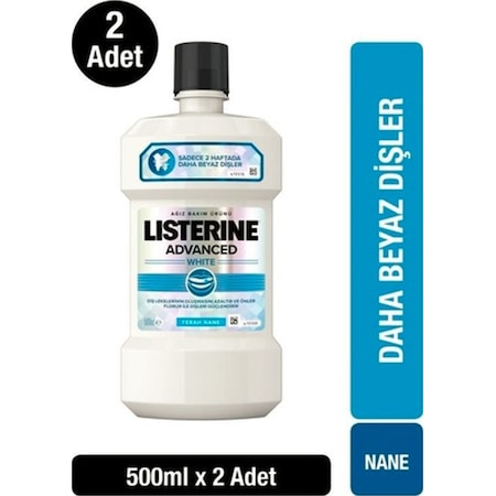 Listerine Advanced White Hafif Tat Ağız Bakım Suyu 2 x 500ML