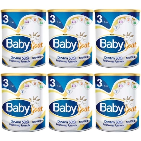 Baby Goat 3 Keçi Sütü Bazlı Devam Sütü 1 - 3 Yaş 6 X 400 G