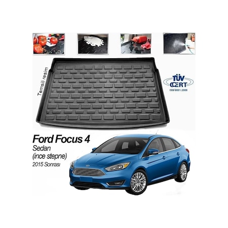 Ford FOCUS 4 SEDAN (İNCE STEPNE) 3D Lüx Bagaj Havuzu