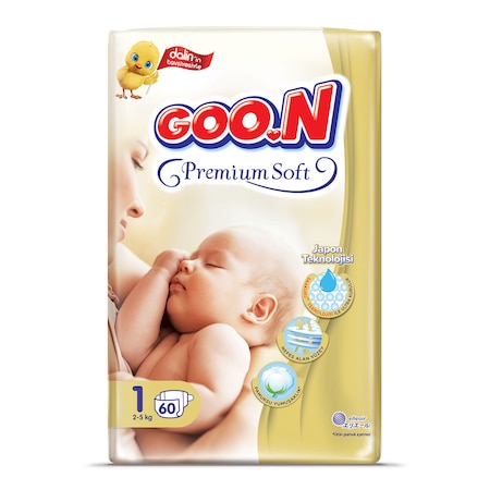 Goon Premium Soft Yenidoğan Bebek Bezi 1 Numara 60 Adet