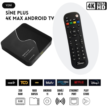Sine Plus Max 2 GB16 GB 4K Android Tv Box