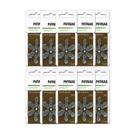 Phonak 312 Numara İşitme Cihazı Pili 6 x 10'lu