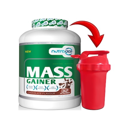 Karbonhidrat Tozu Mass Gainer 3520 Gram Çikolata Aromalı Hacim Kütle Kas Shaker Hediyeli