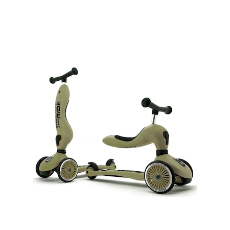 Scoot And Ride Highwaykick 1 Oturaklı Çocuk Scooter Olive 160629-00001