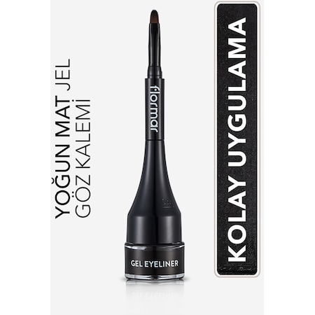 Flormar Gün Boyu Kalıcı Profesyonel Jel Eyeliner 001 Gel Black