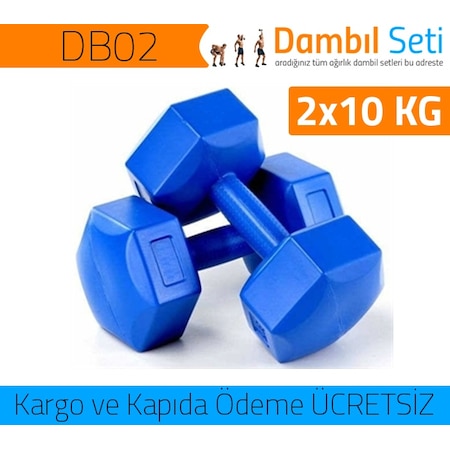Dambıl Seti Plastik Dambıl 2x10 KG
