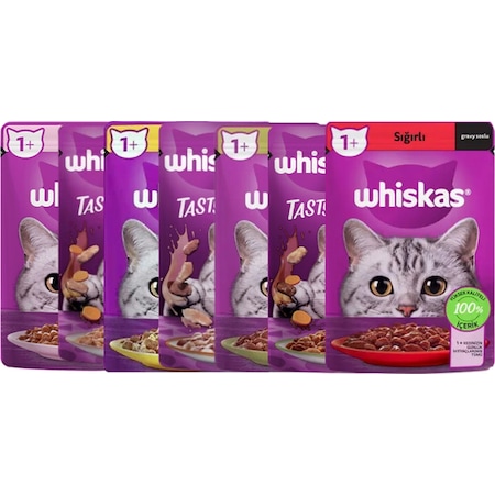 Whiskas Karışık Pouch Yetişkin Kedi Yaş Maması 28 x 85 G