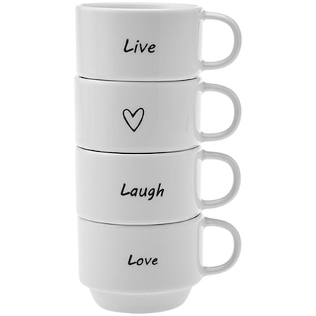 Karaca Lovely Laugh 4 Kişilik Espresso Kahve Seti 100 ML