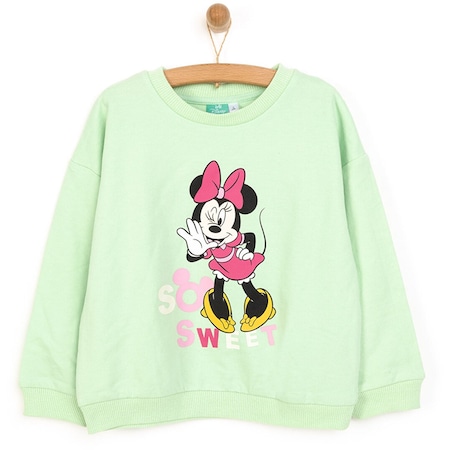 Disney Lisans Disney Minnie Mouse Sweatshirt Kız Bebek 24ydıskswt003 Mint 24YDISKSWT003_Mint