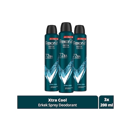 Rexona Extra Cool Erkek Sprey Deodorant 3 x 200 ML