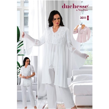 Duchesse 3011 Hamile Lohusa 3'Lü Pijama Sabahlık