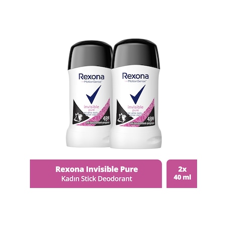 Rexona Invisible Pure 48H Kadın Stick Deodorant 2 x 40 ML