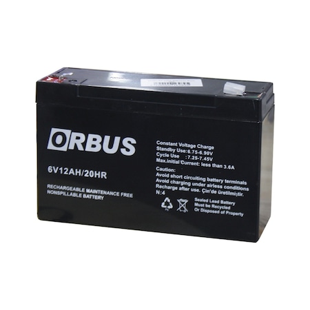 Orbus 6v 12ah Bakımsız Kuru Akü