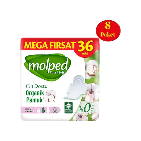 Molped Pure Soft Hijyenik Ped Uzun Mega Fırsat 288 Adet